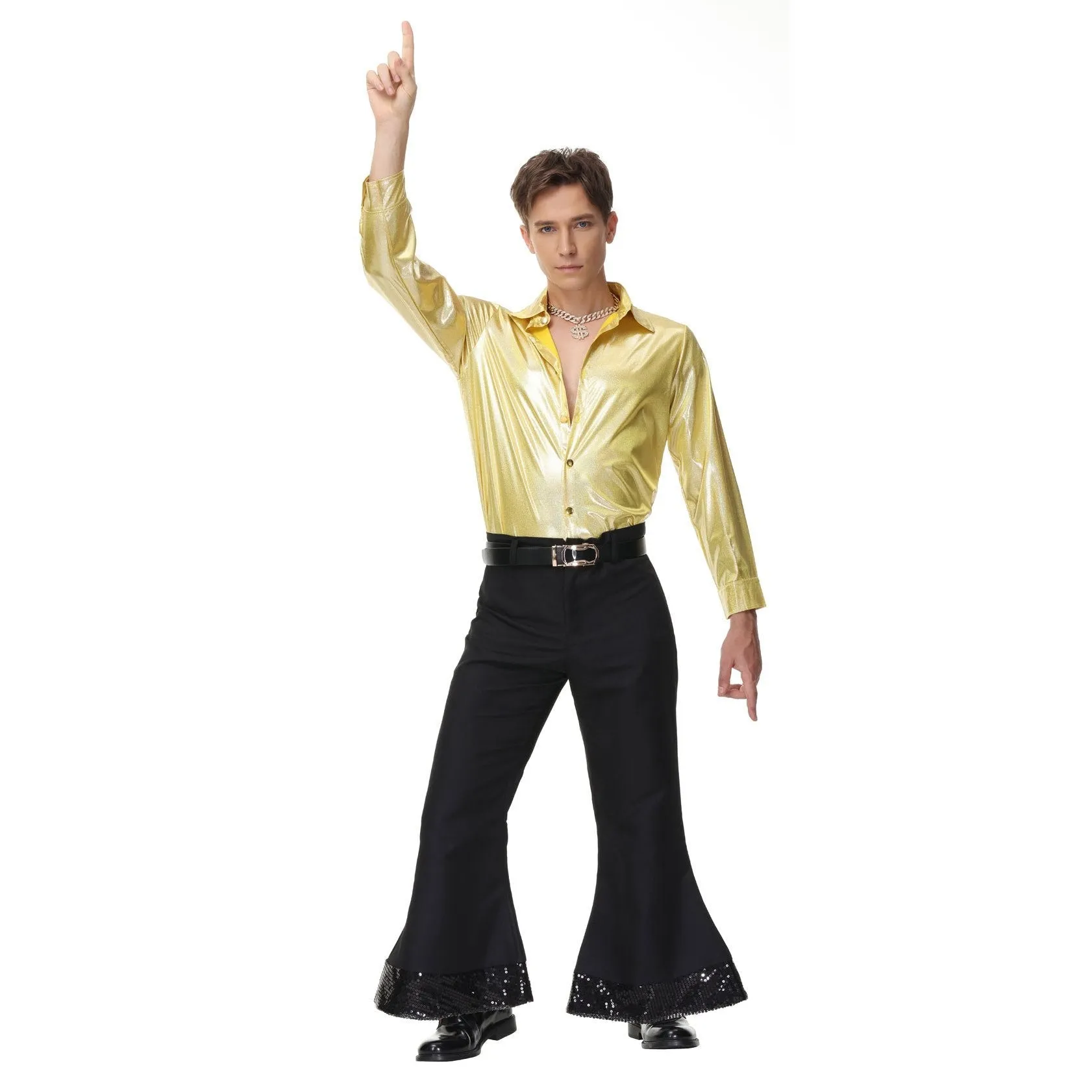 70s Hip Hop Rock Hippie Costumes Fancy Dress Cosplay Halloween Outfit For Adult