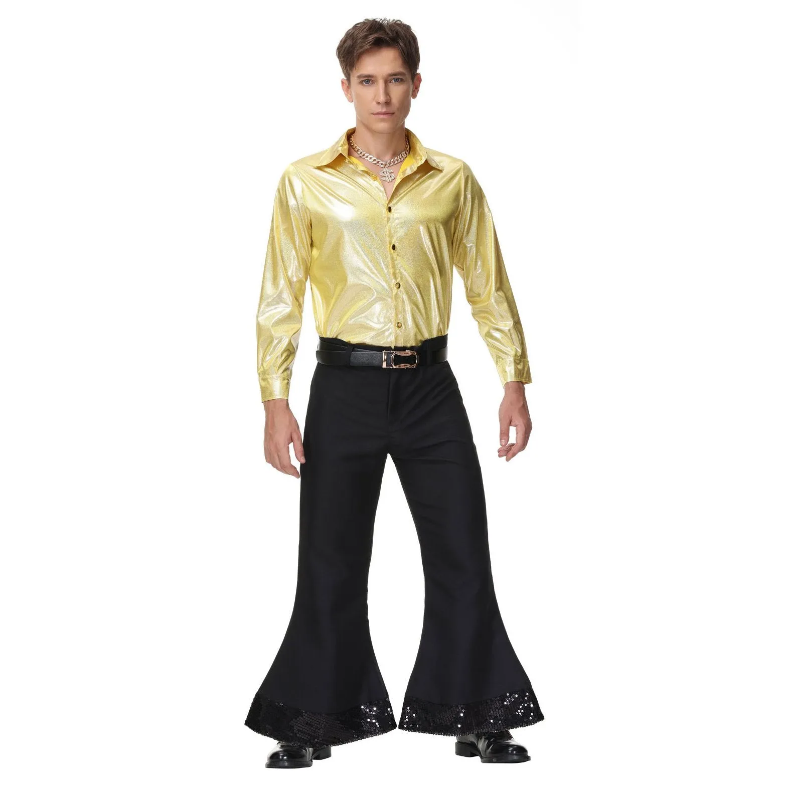 70s Hip Hop Rock Hippie Costumes Fancy Dress Cosplay Halloween Outfit For Adult