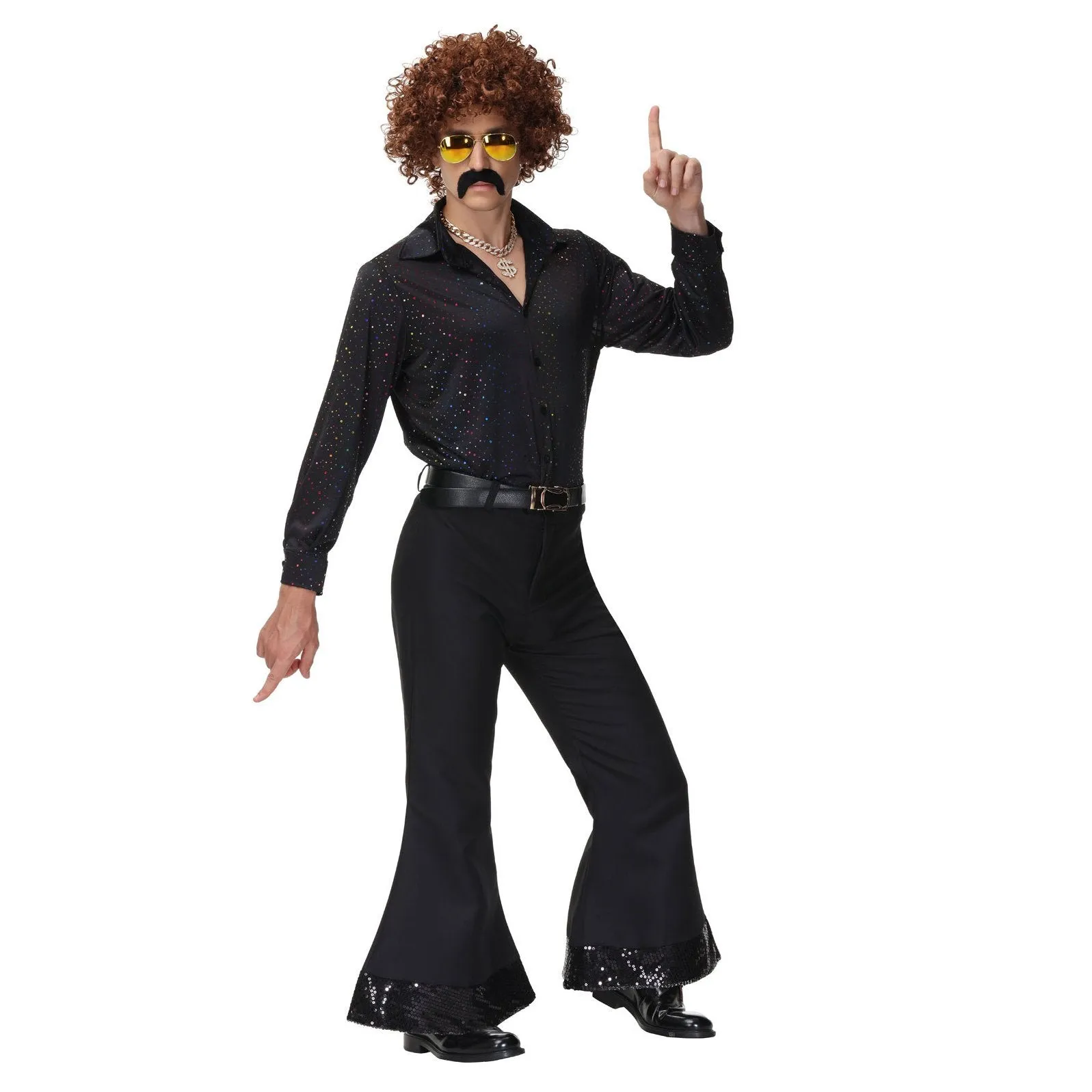70s Hip Hop Rock Hippie Costumes Fancy Dress Cosplay Halloween Outfit For Adult