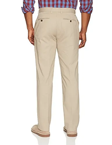 Amazon Essentials Men's Classic-Fit Wrinkle-Resistant Flat-Front Chino Pant, Khaki, 38W x 32L