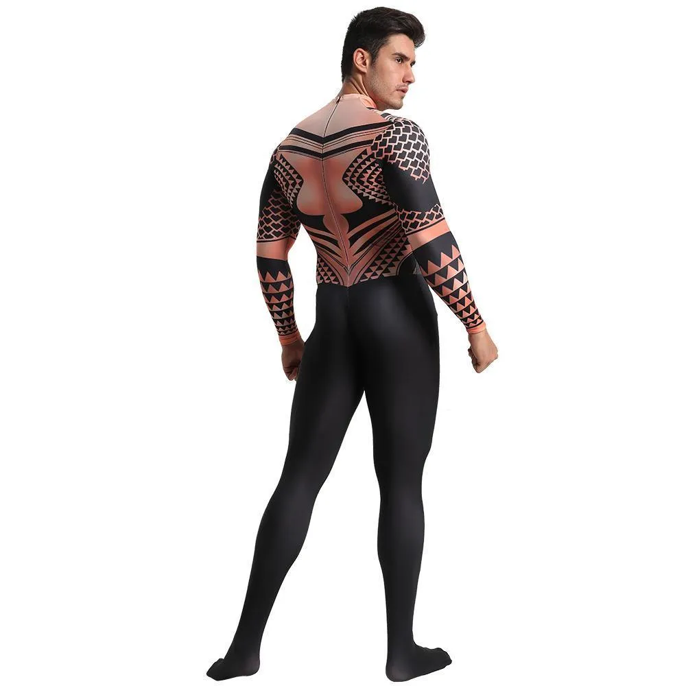 Aquaman Arthur Halloween Fancy Family Cosplay Costume Zentai Jumpsuit