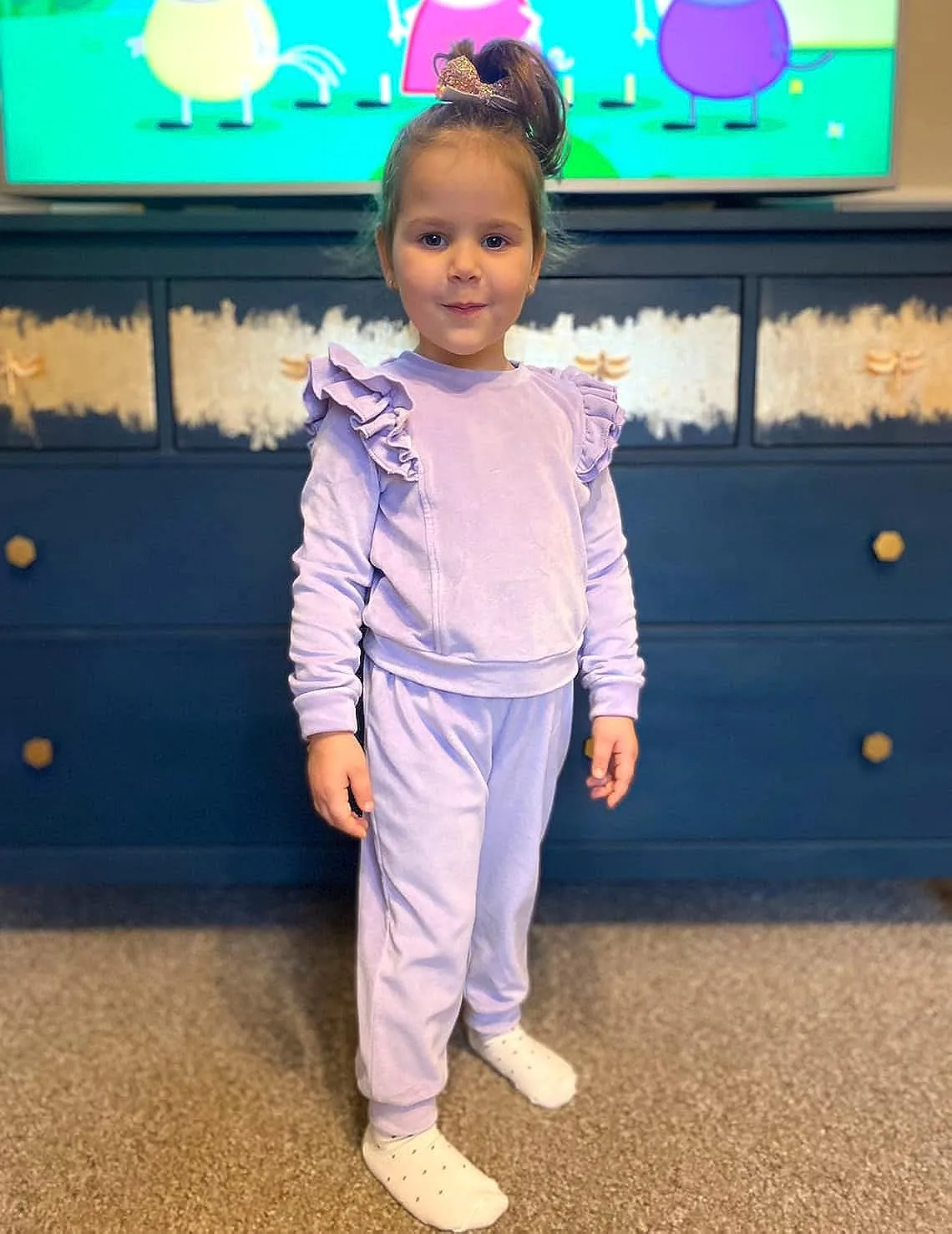 Arshiner 2 Piece Girls Outfits Sets Velour Tracksuit Sweatsuit
