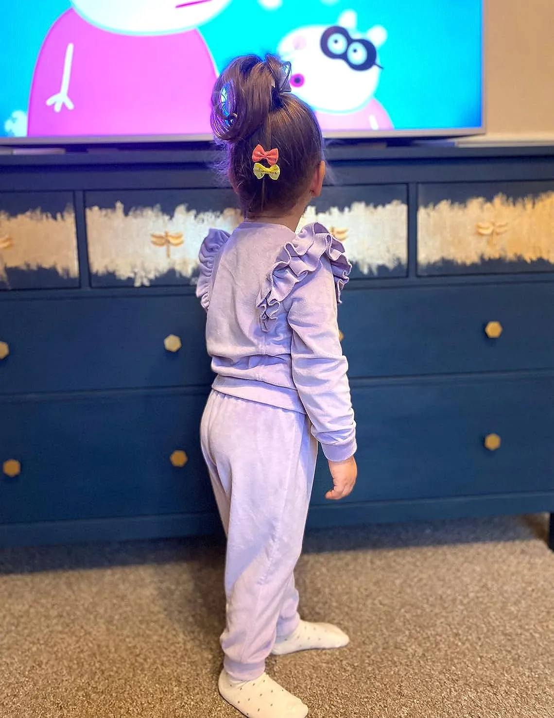 Arshiner 2 Piece Girls Outfits Sets Velour Tracksuit Sweatsuit