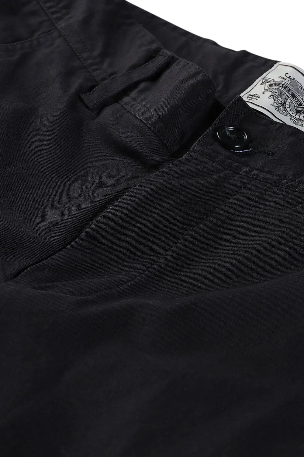 Black Cuff Jogger Twill Pants