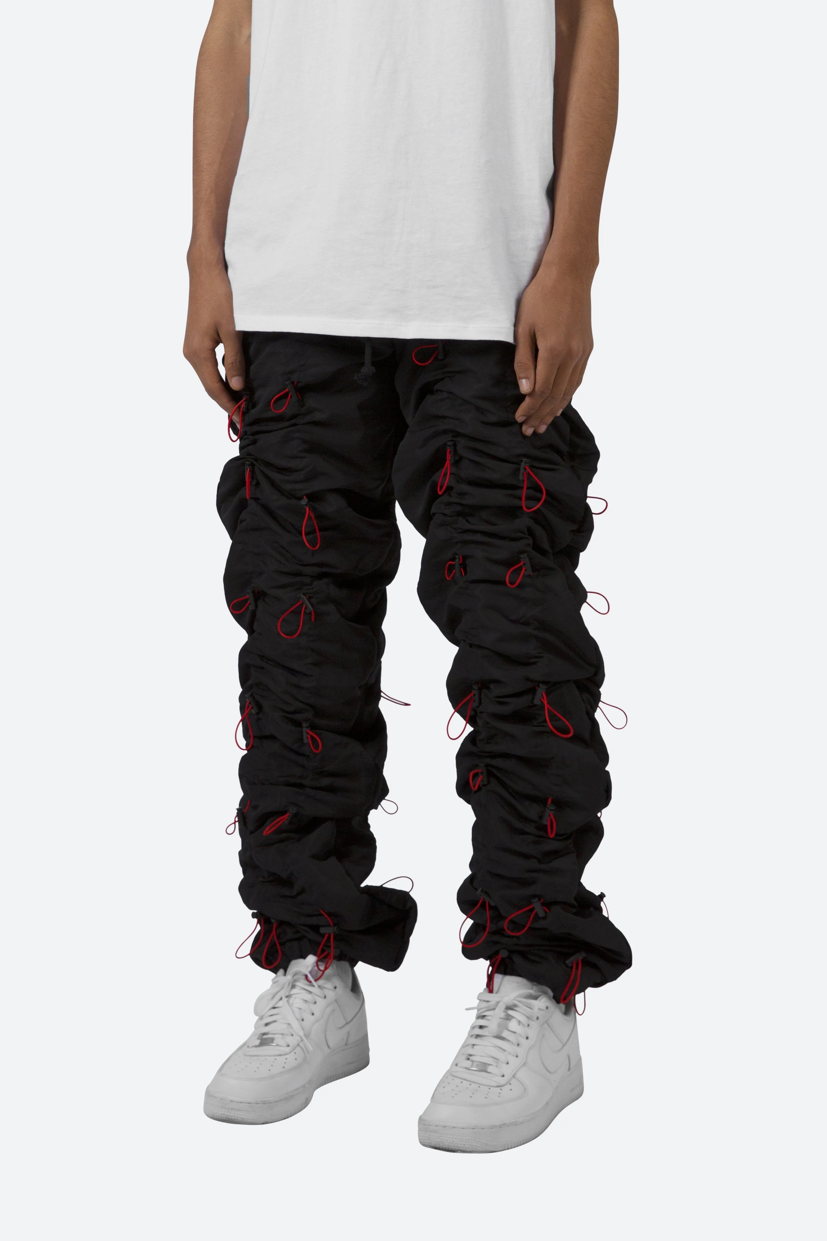 Bungee Cord Pants - Black/Red