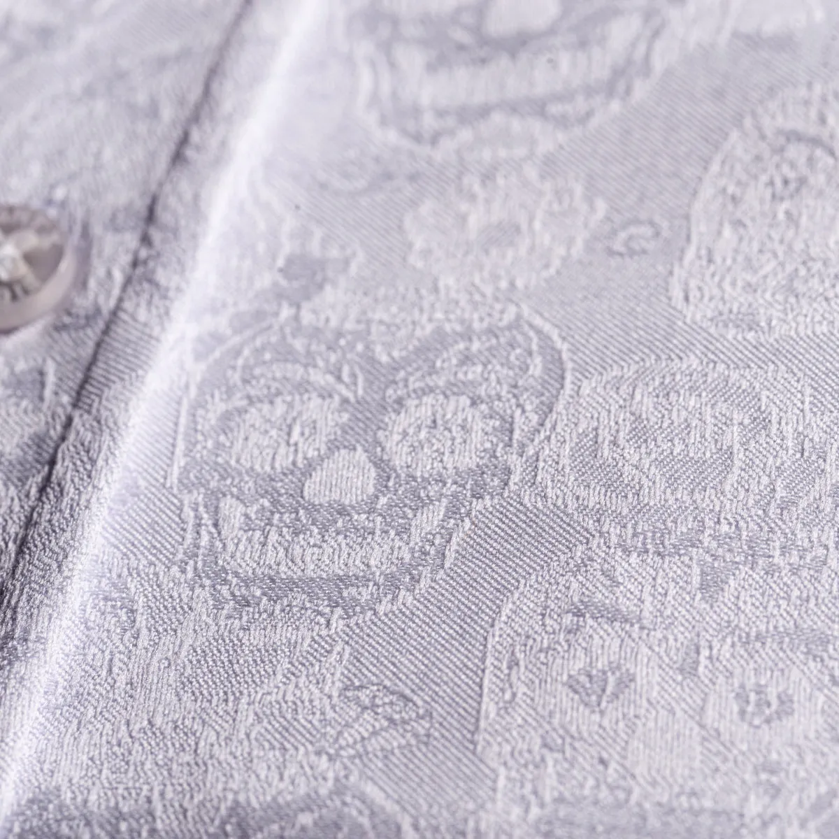 Calvaria Limited Edition Jacquard Button Down Shirt - White