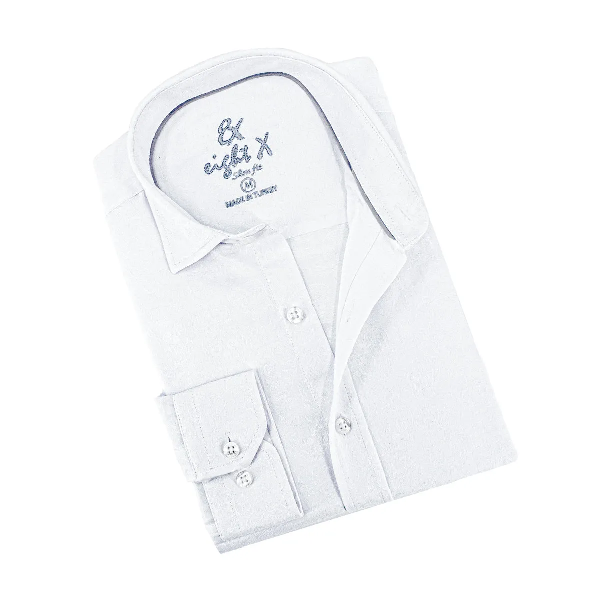 Calvaria Limited Edition Jacquard Button Down Shirt - White