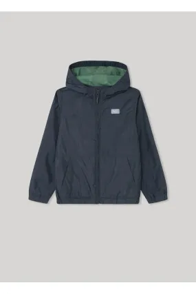 CASACO LIGHTWEIGHT RAINCOAT WITH CONTRASTING JERSEY HOODED LINING PEPE JEANS KIDS