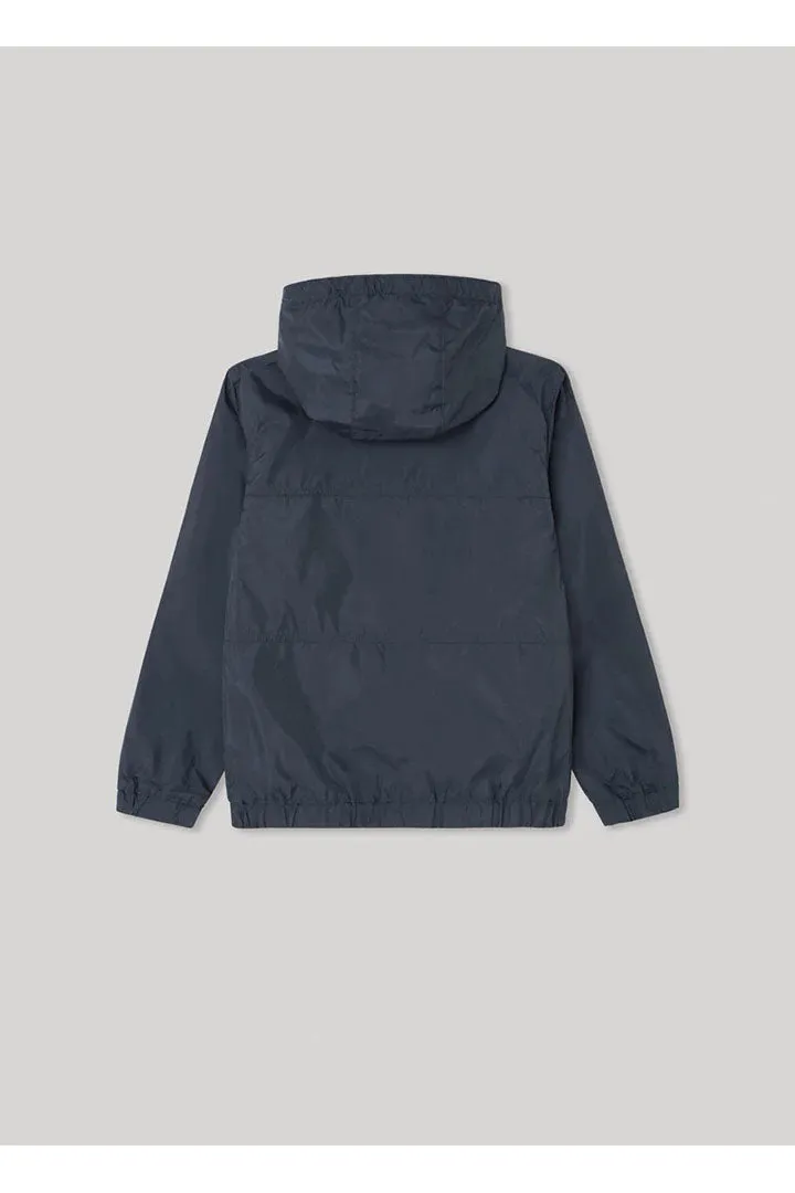 CASACO LIGHTWEIGHT RAINCOAT WITH CONTRASTING JERSEY HOODED LINING PEPE JEANS KIDS
