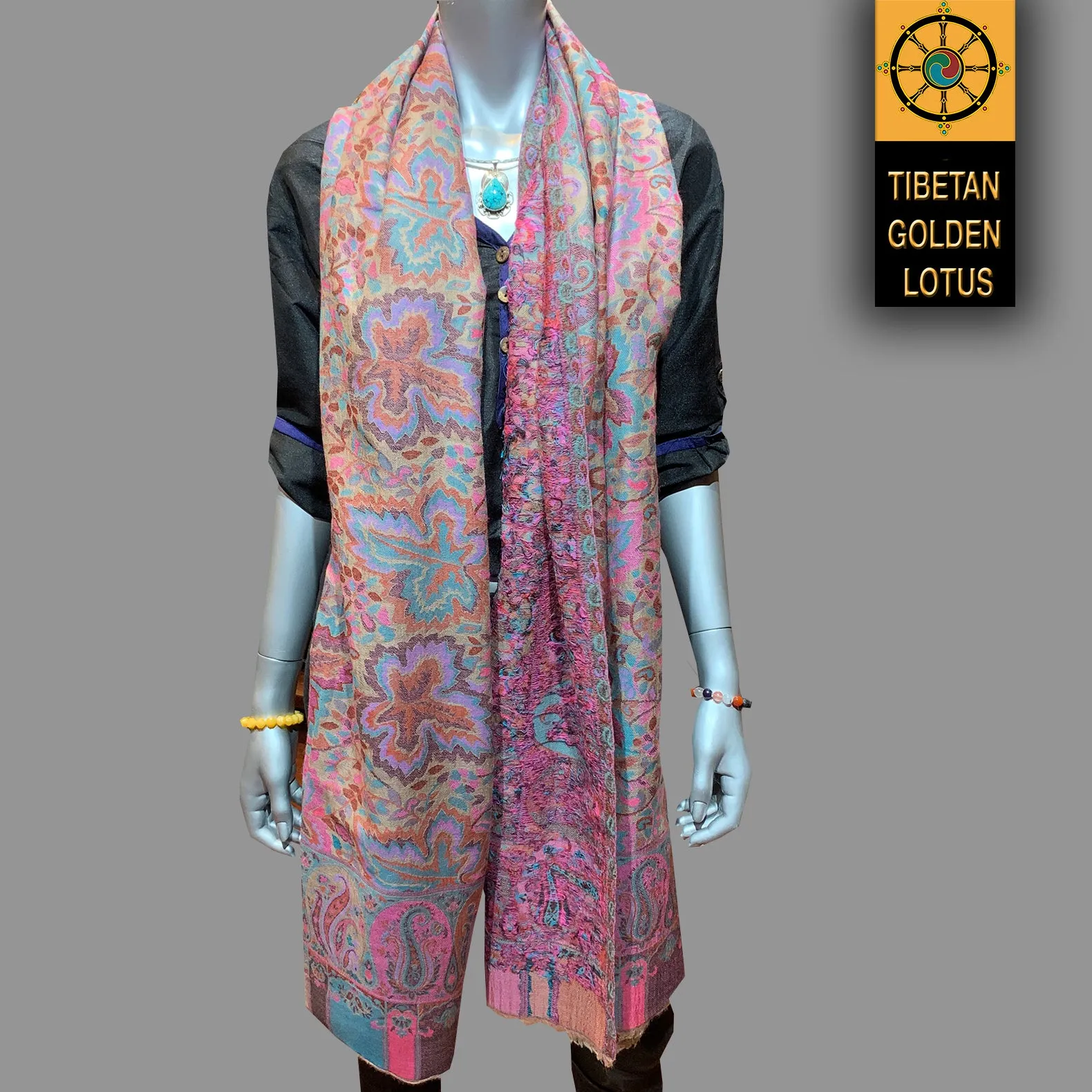 Cashmere Kani shawl scarf