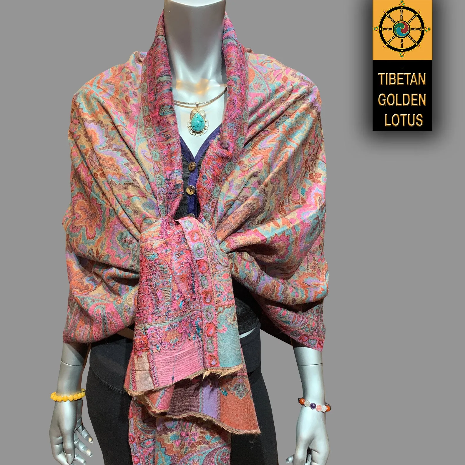 Cashmere Kani shawl scarf