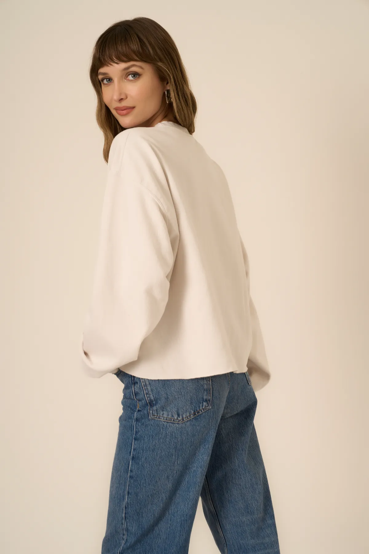 C'est La Vie Raw Hem Sweatshirt