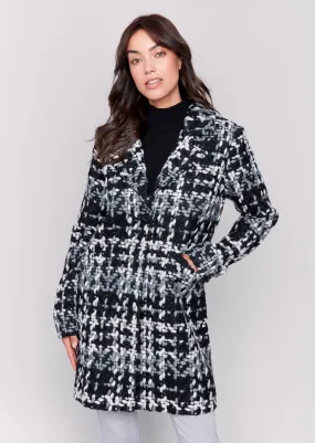 Charlie B - Straight Cut Plaid Coat -SALE