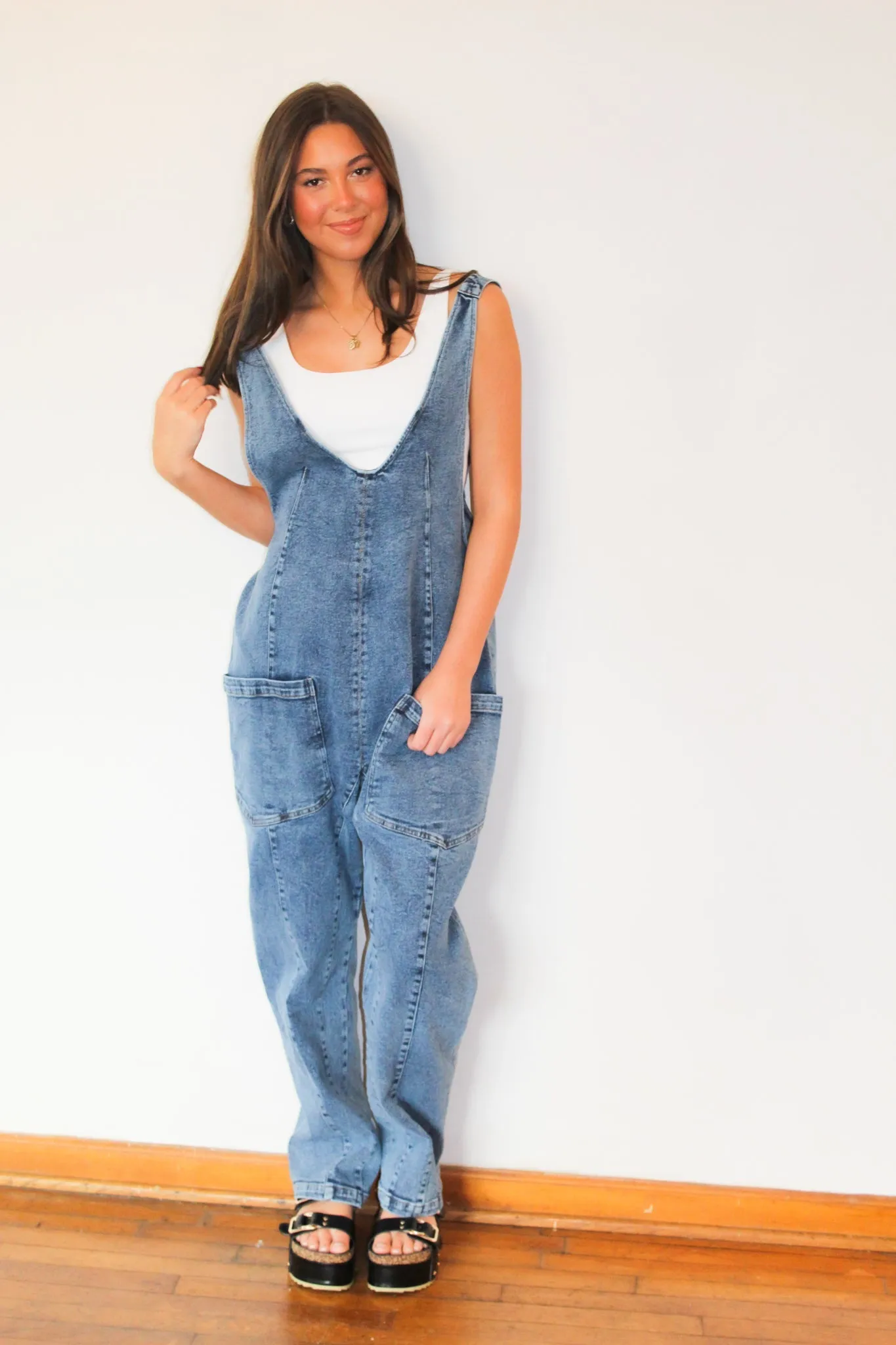 Chasing You Denim Jumpsuit
