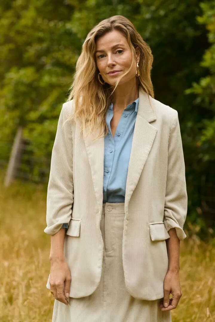 CURDOROY CREAM BLAZER