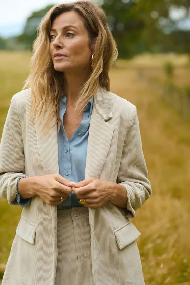 CURDOROY CREAM BLAZER