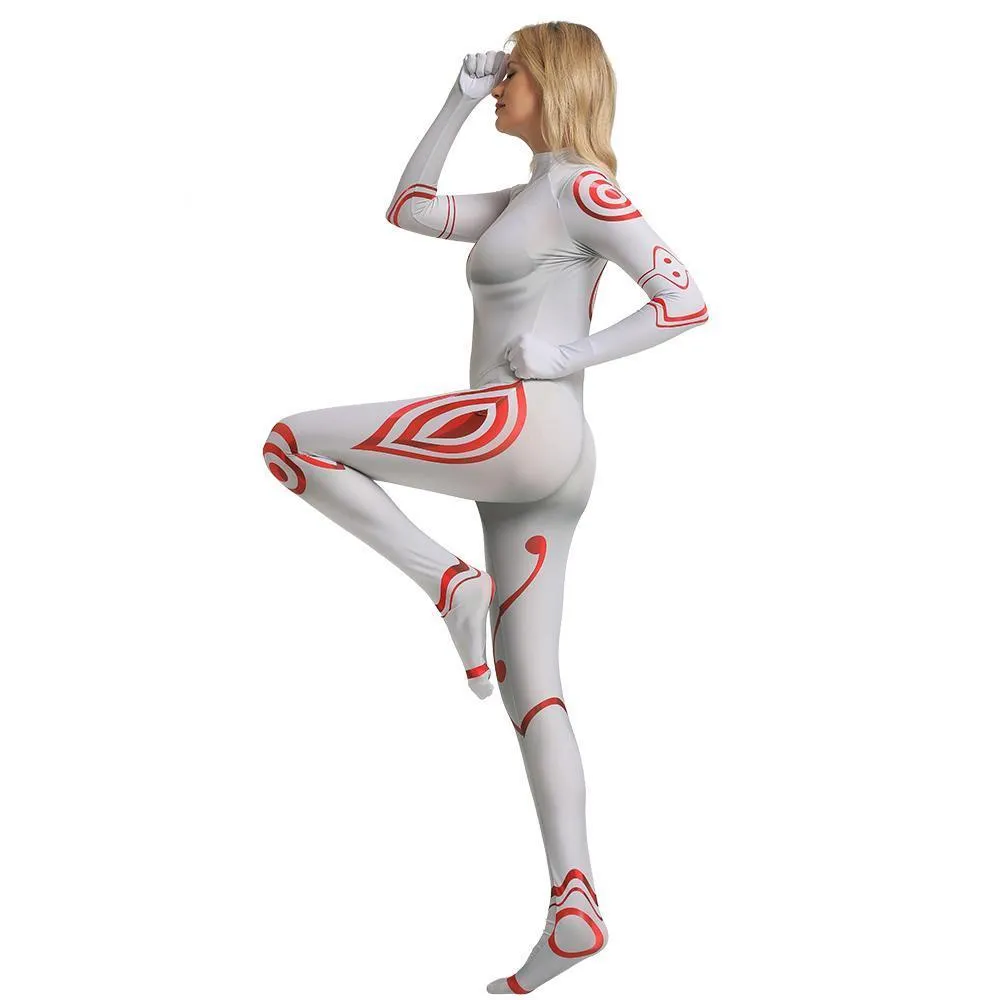 Deadman Wonderland Shiro Cosplay Costume Zentai Bodysuit for Halloween Party