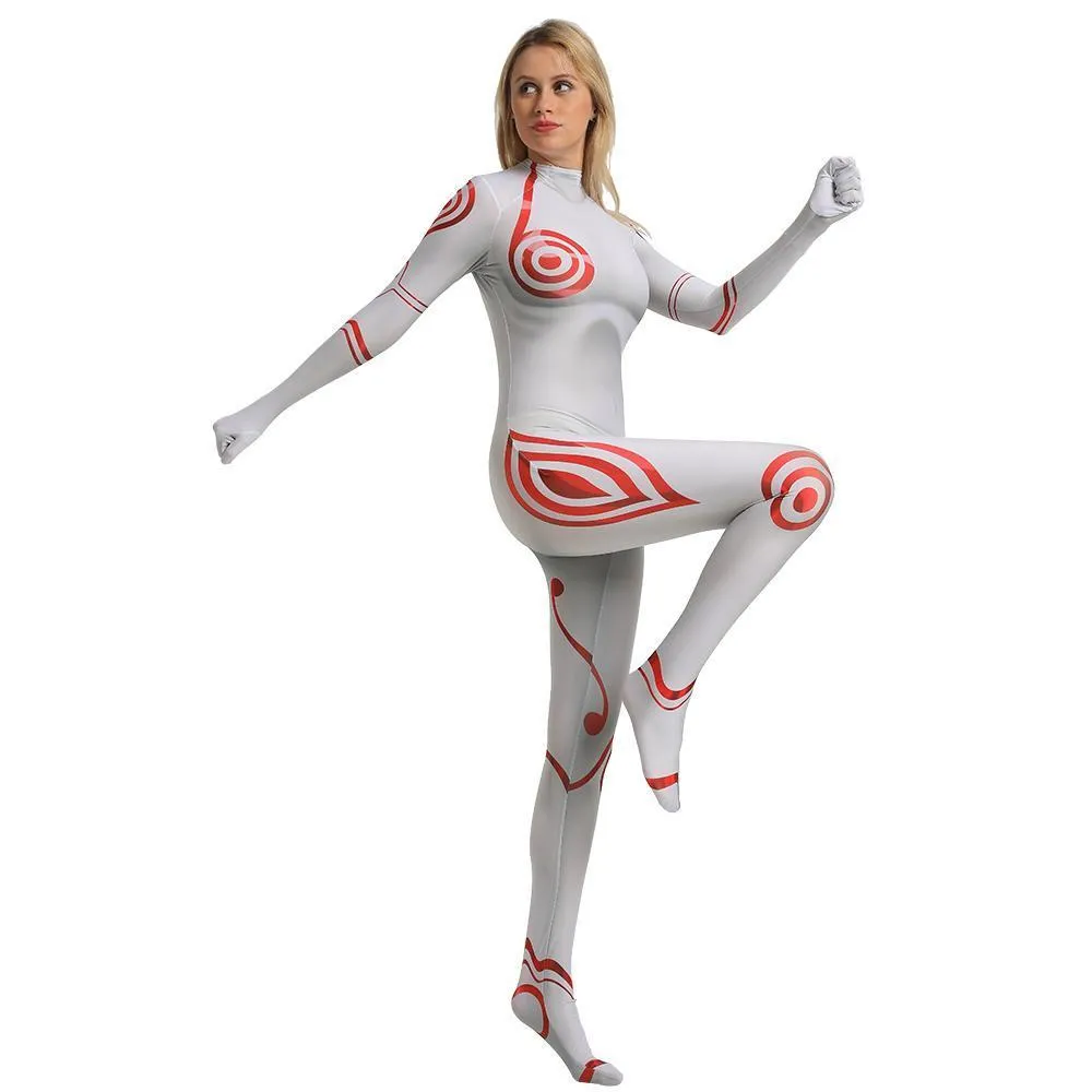 Deadman Wonderland Shiro Cosplay Costume Zentai Bodysuit for Halloween Party