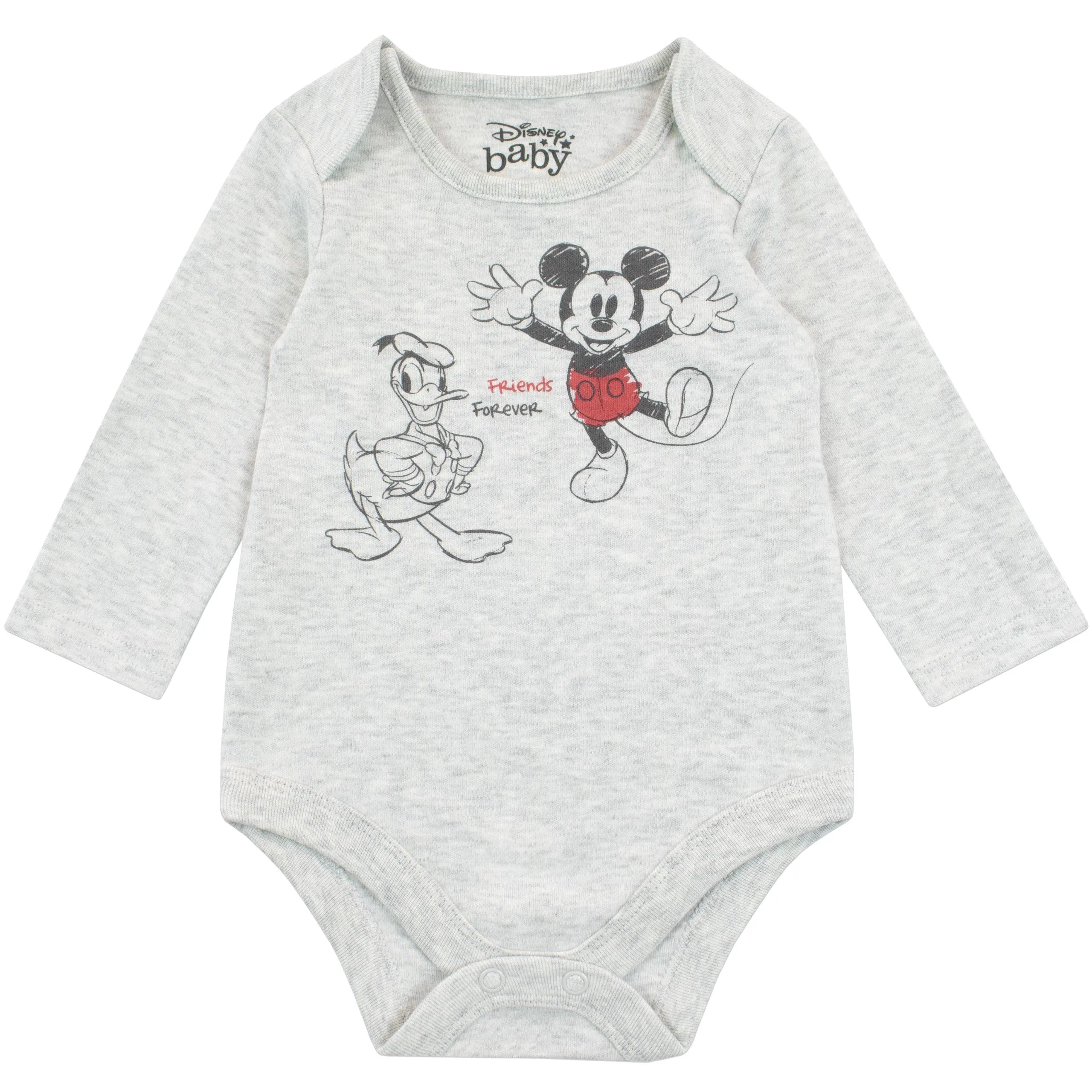 Disney Baby Boys Mickey Mouse and Donald Duck Bodysuit with Hat and Bib Outfit 5 Piece Set Multicoloured 3-6 Months