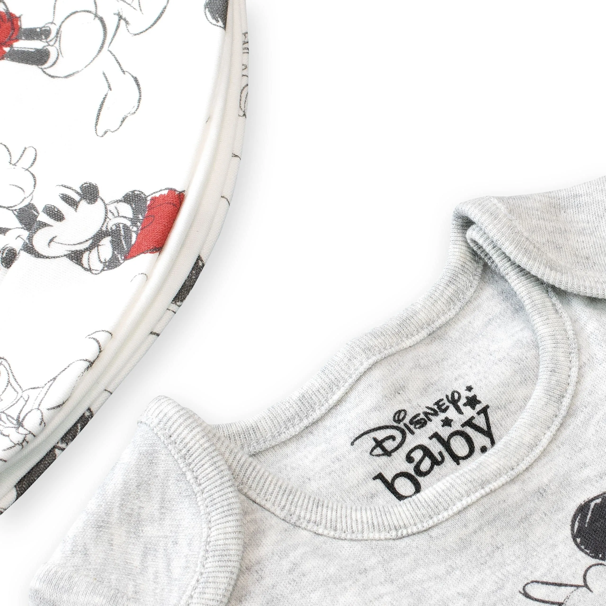 Disney Baby Boys Mickey Mouse and Donald Duck Bodysuit with Hat and Bib Outfit 5 Piece Set Multicoloured 3-6 Months