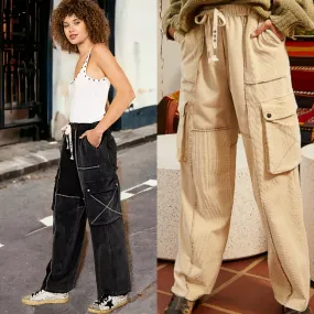 Drawstring Cargo Pants
