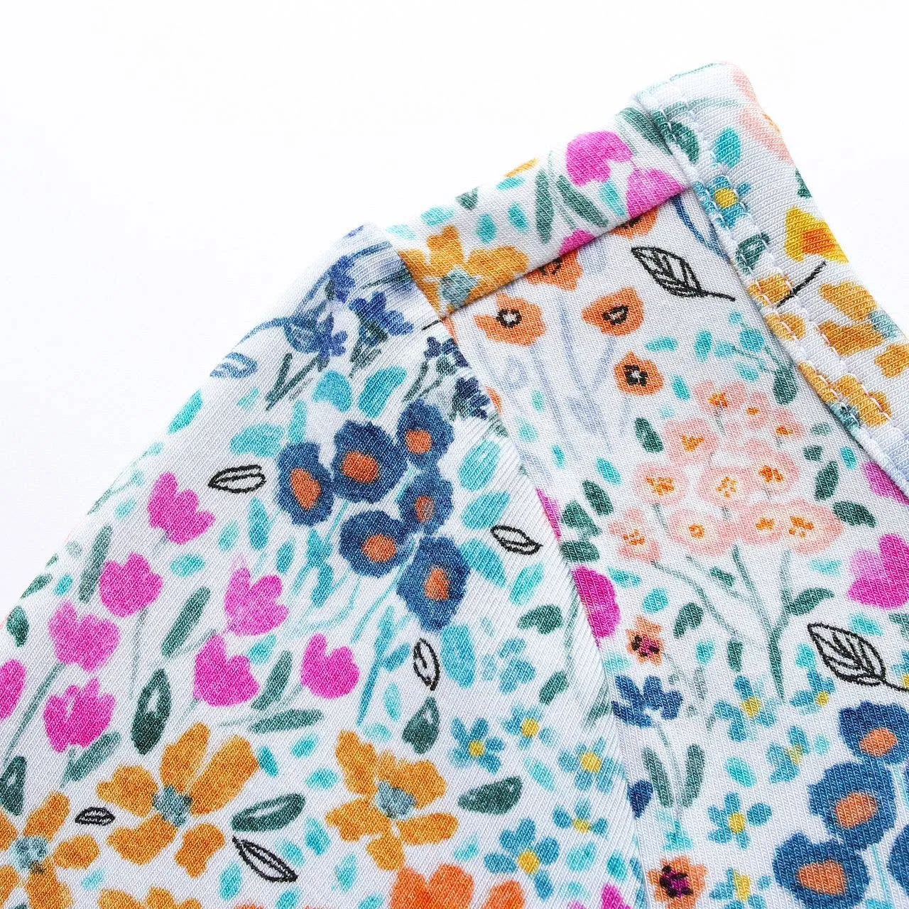Early Grey - Bamboo Twirl Dress - Teal Wildflowers