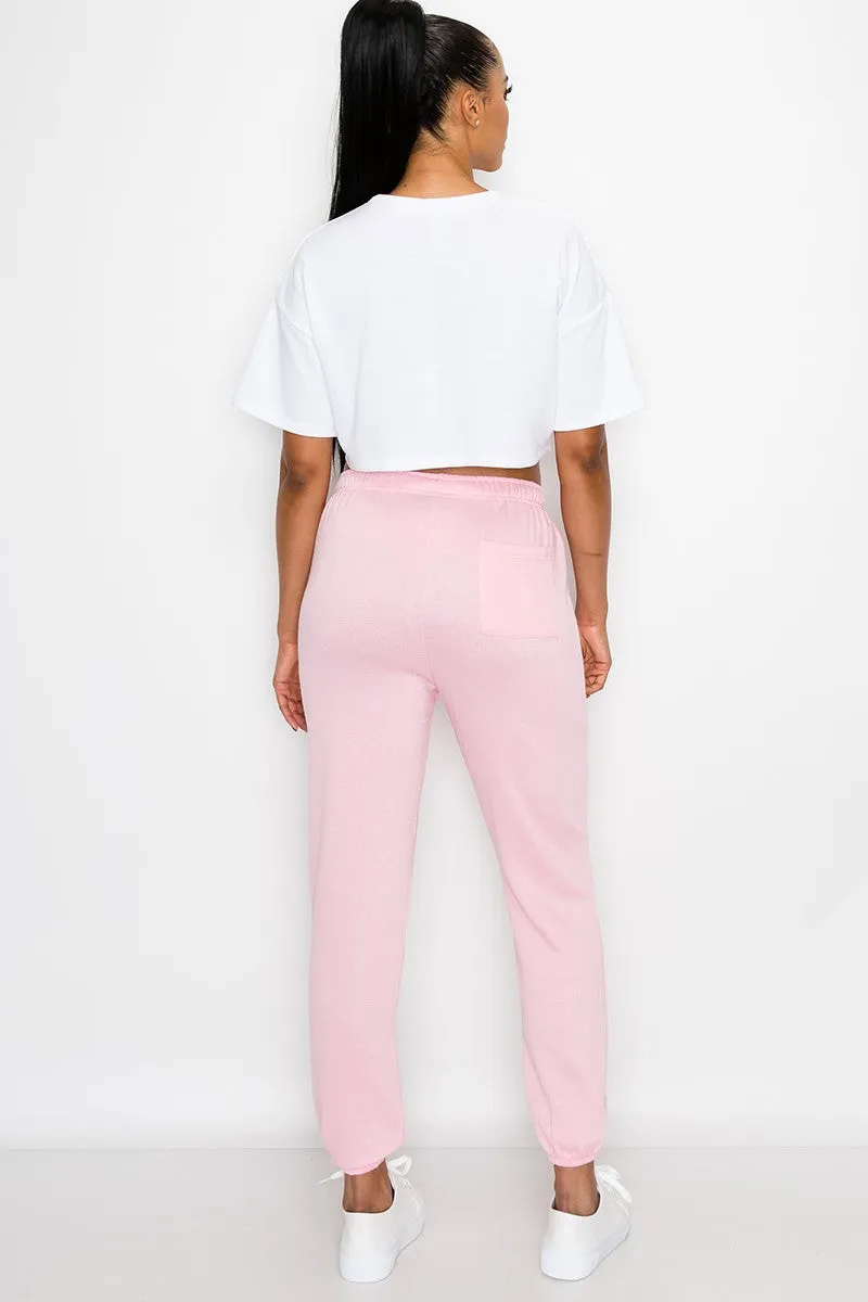 Essential Fleece Sweatpants - Pink