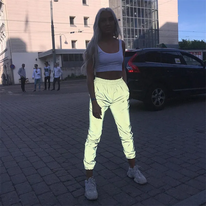 Grey Reflective Joggers