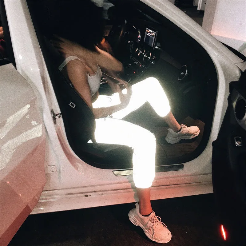 Grey Reflective Joggers