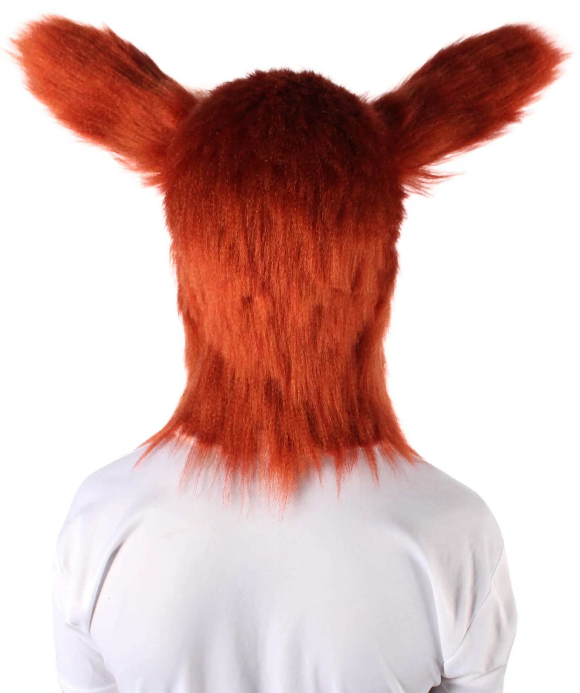 HPO Adult Unisex Orange Furry Anime Tailed Monster Mask| Best for Halloween and Cosplay| Flame-retardant Synthetic Fiber