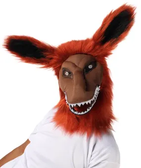 HPO Adult Unisex Orange Furry Anime Tailed Monster Mask| Best for Halloween and Cosplay| Flame-retardant Synthetic Fiber