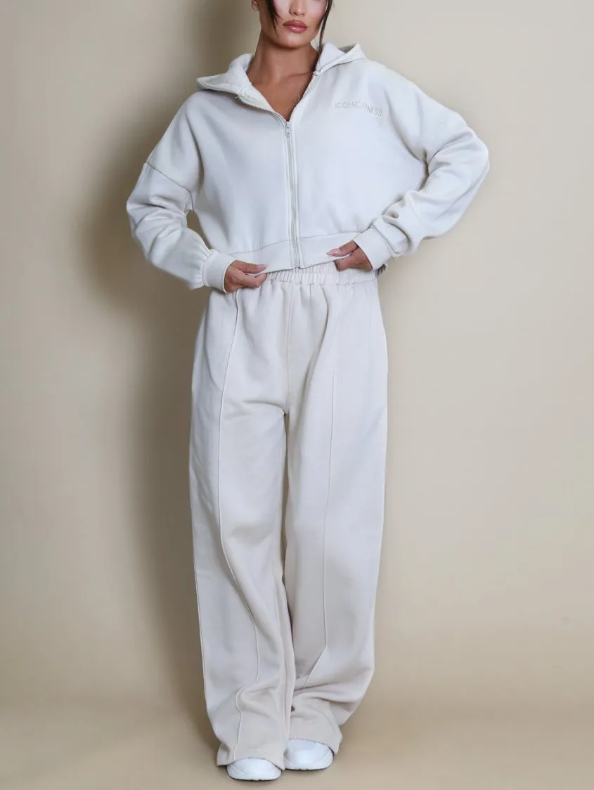 Iconic Hooded And Wide Leg Jogger Set