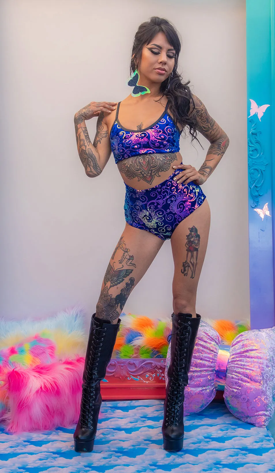 J-Valentine FE203 - Sequin Velvet Tank