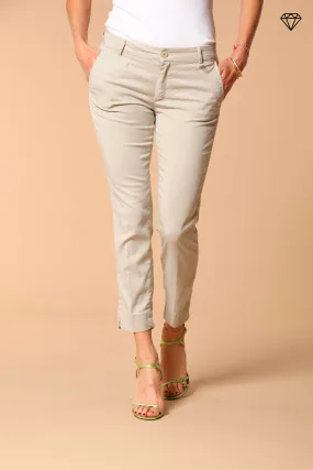 Jaqueline women's chino capri trousers in twill slim ①
