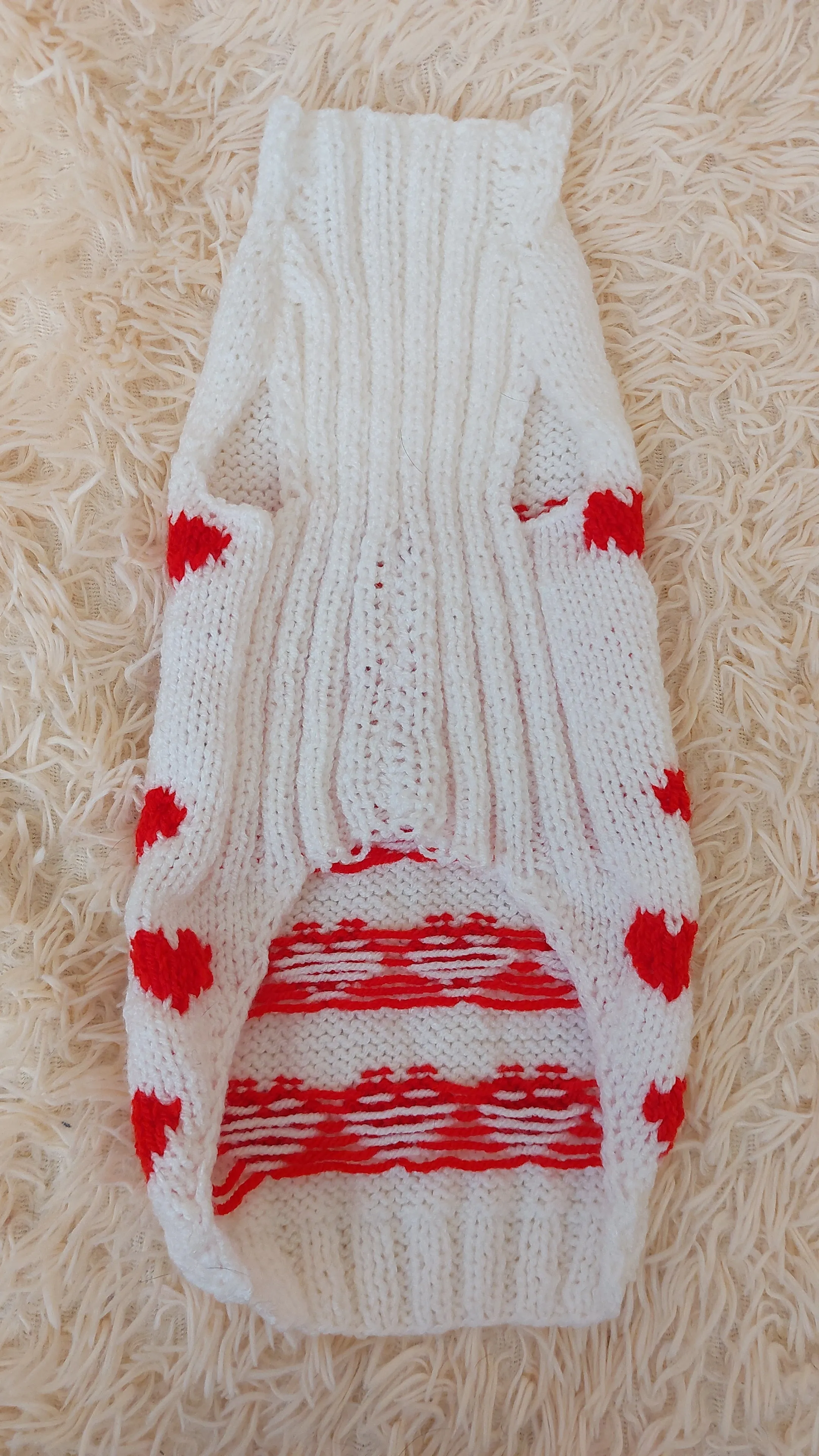 Jumper with hearts for dog valentine's day gift,Dachshund knitted heart sweater, clothing heart sweater, Valentine's day dog sweater