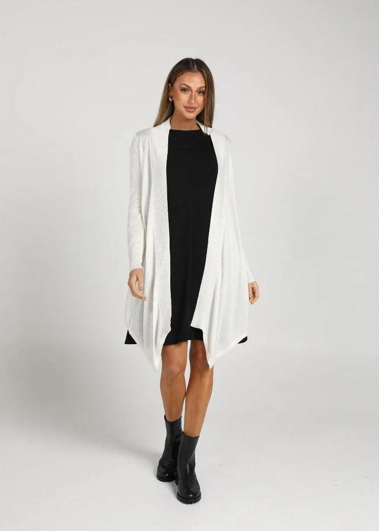 Lauper Cashmere/Bamboo Winter Coatigan - Pearl
