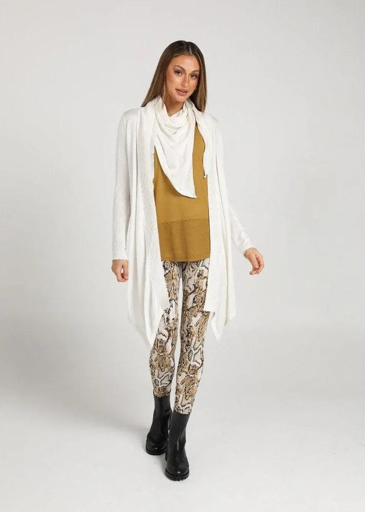 Lauper Cashmere/Bamboo Winter Coatigan - Pearl