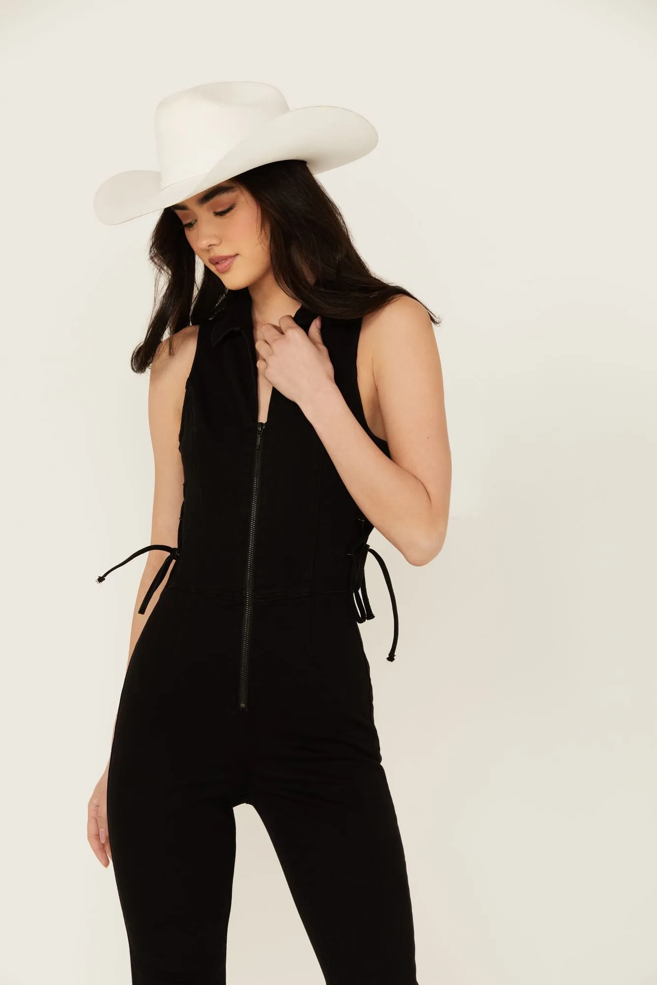 Lawson Stretch Lace Detail Flare Jumpsuit