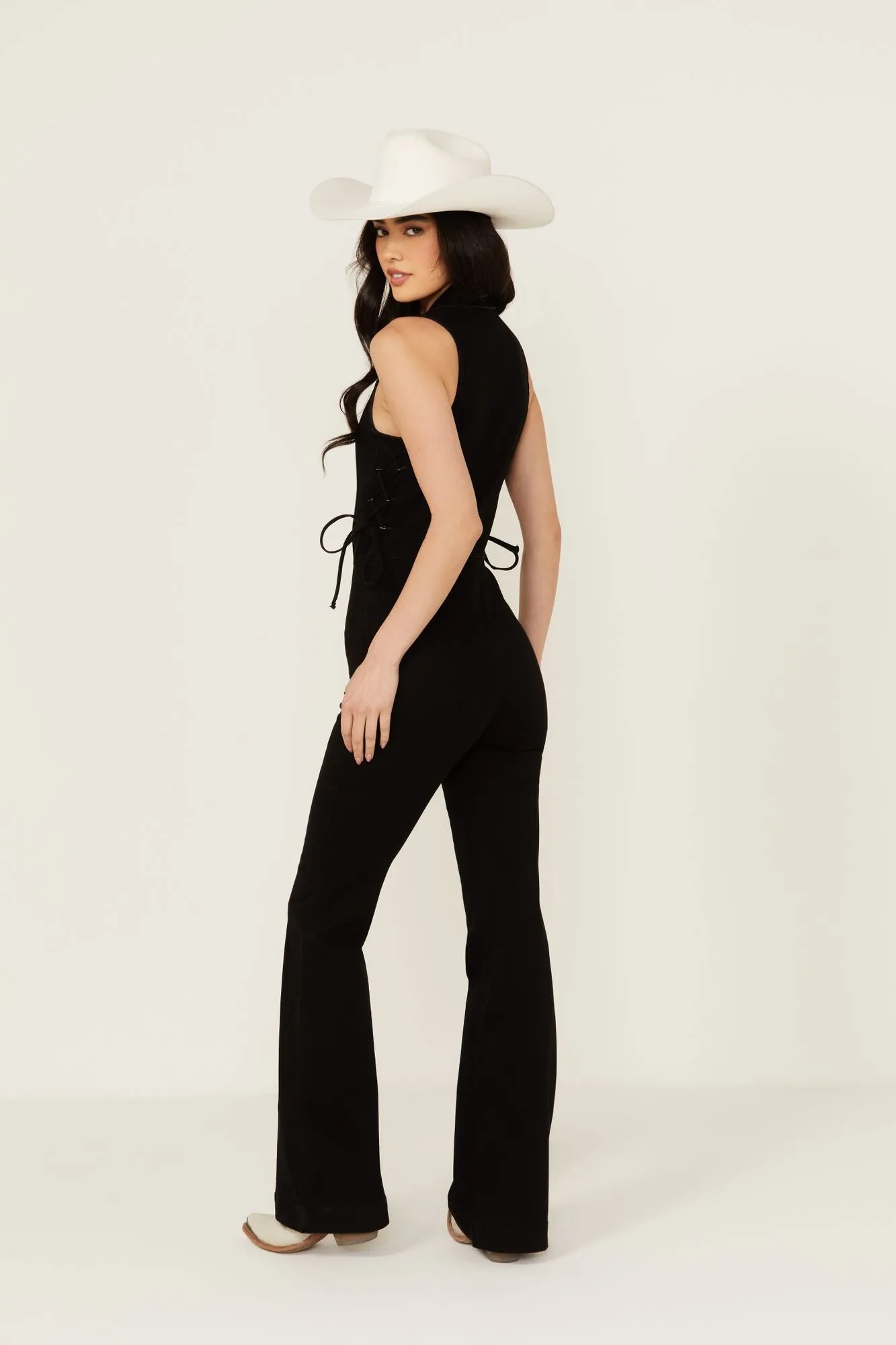 Lawson Stretch Lace Detail Flare Jumpsuit