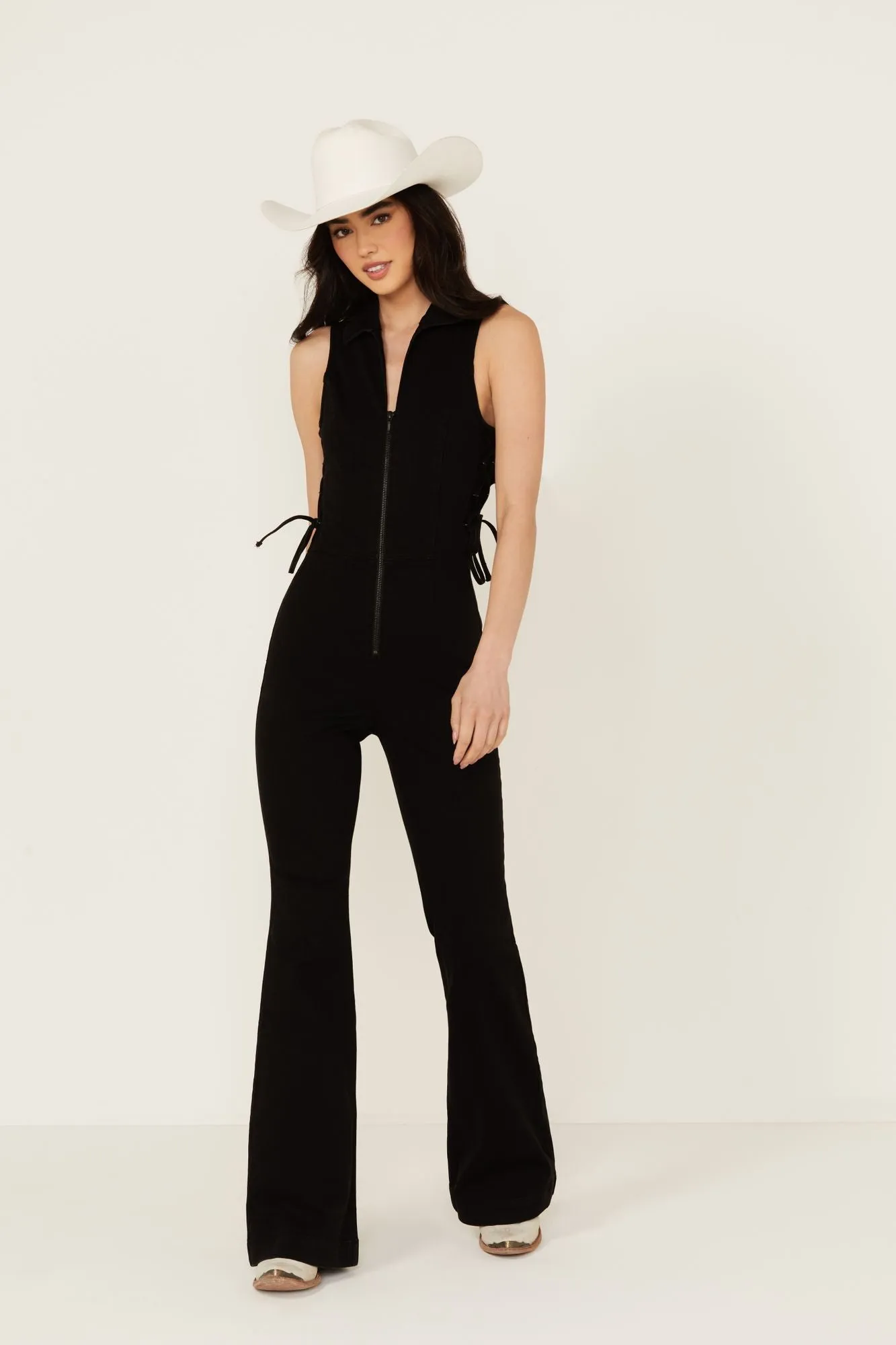 Lawson Stretch Lace Detail Flare Jumpsuit