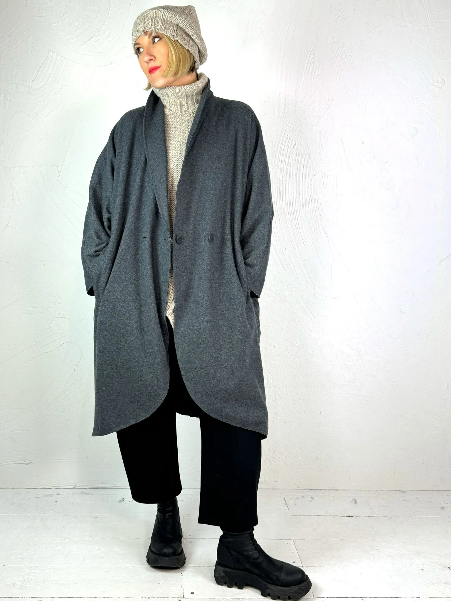 Lurdes Bergada Oversized Fleece Coat 470 - 2 Colours