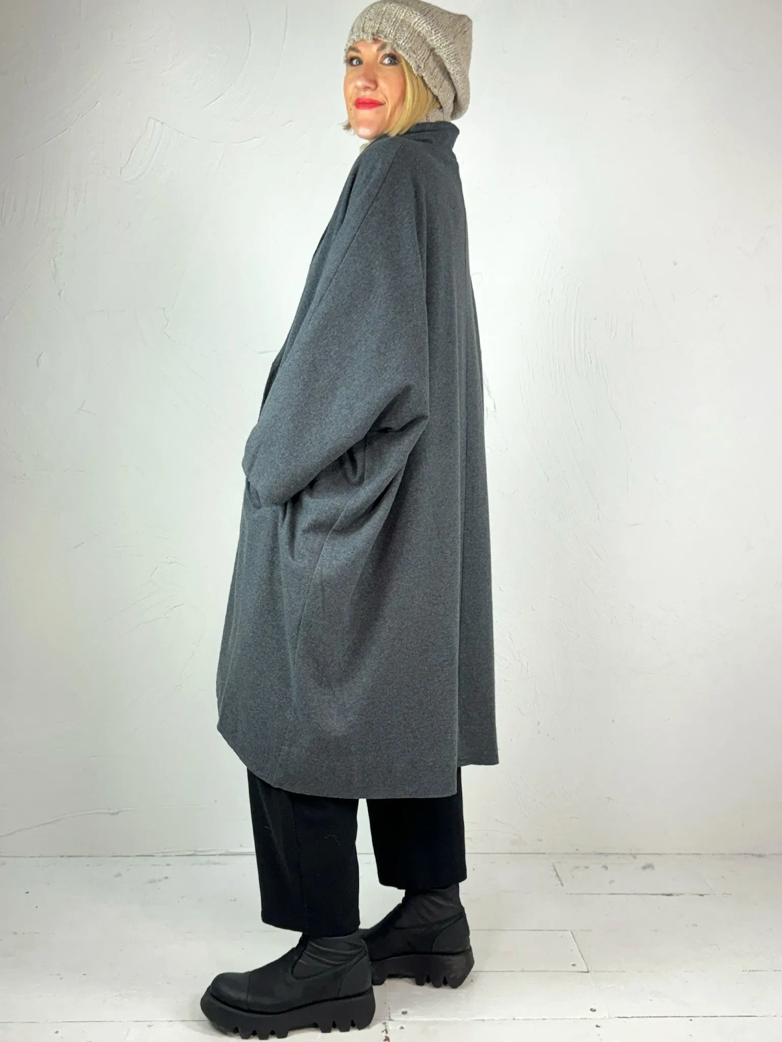 Lurdes Bergada Oversized Fleece Coat 470 - 2 Colours