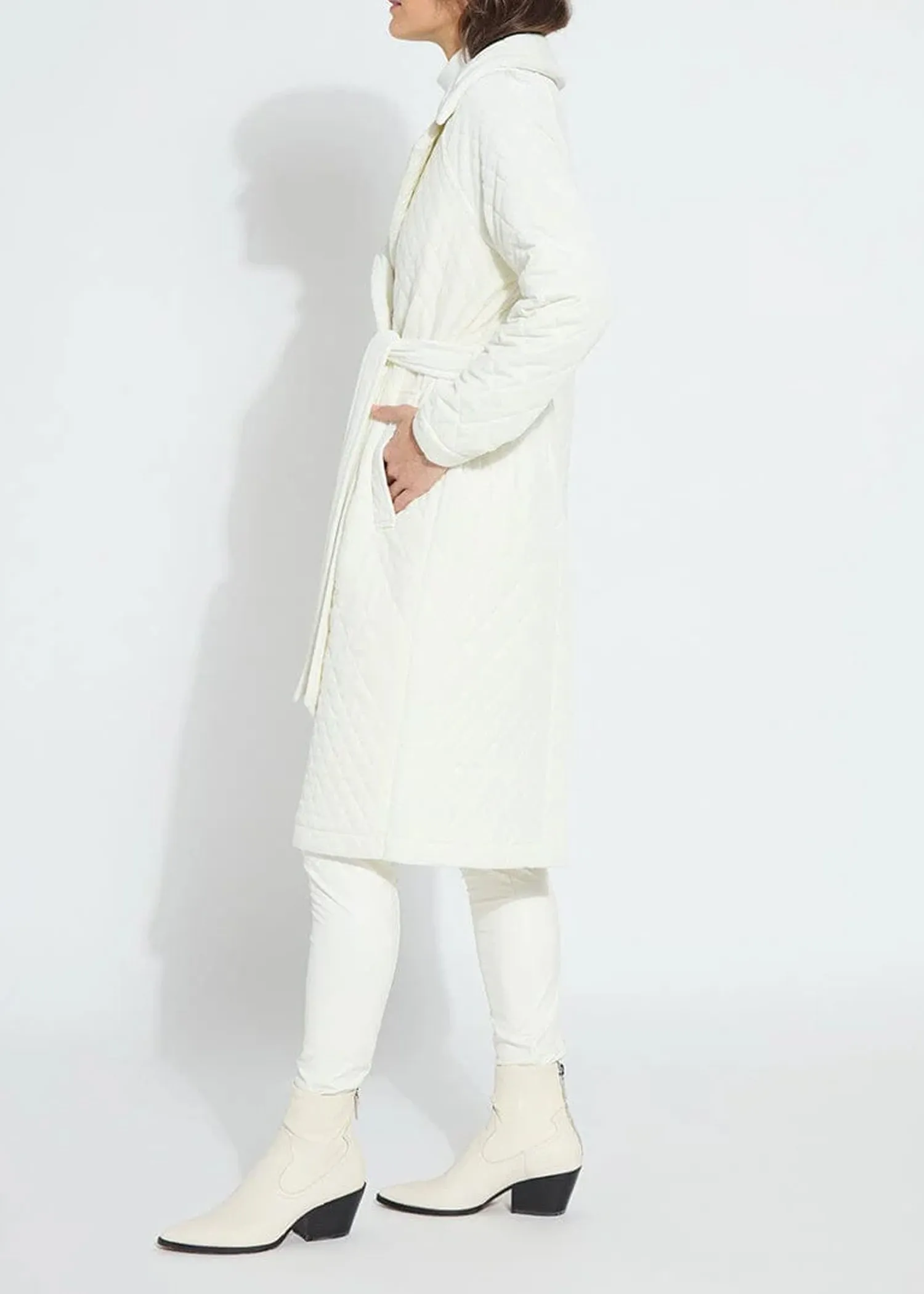 Lysse Starla Quilted Velvet Trench Coat - MD