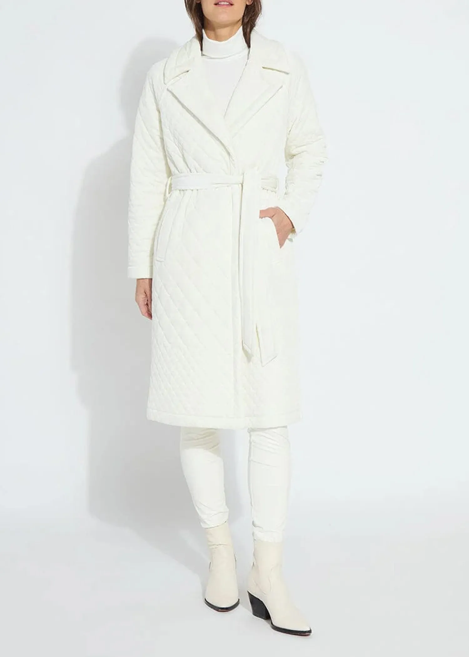 Lysse Starla Quilted Velvet Trench Coat - MD