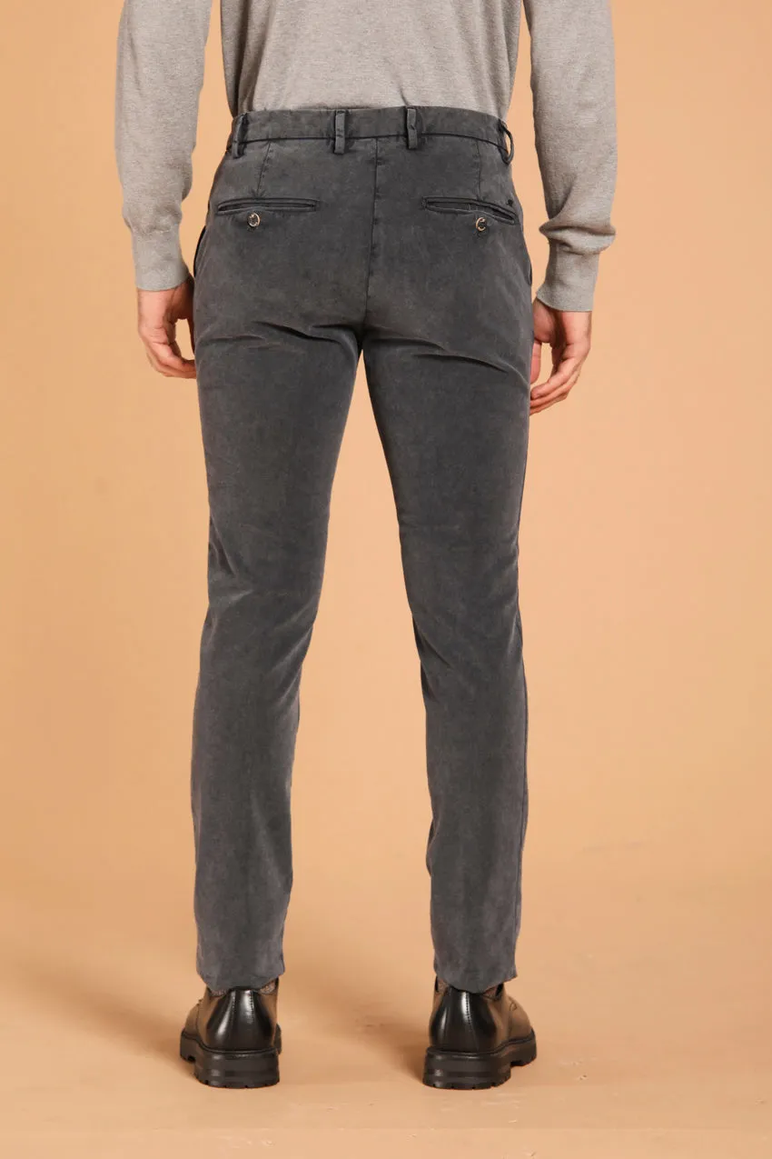 Milano Essential men's chino pants in gabardine  stretch with special washing effect extra slim fit