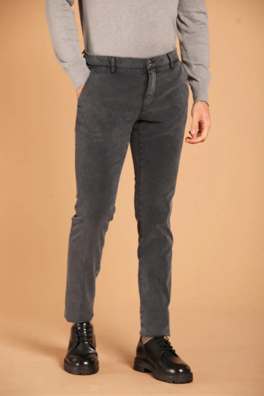 Milano Essential men's chino pants in gabardine  stretch with special washing effect extra slim fit