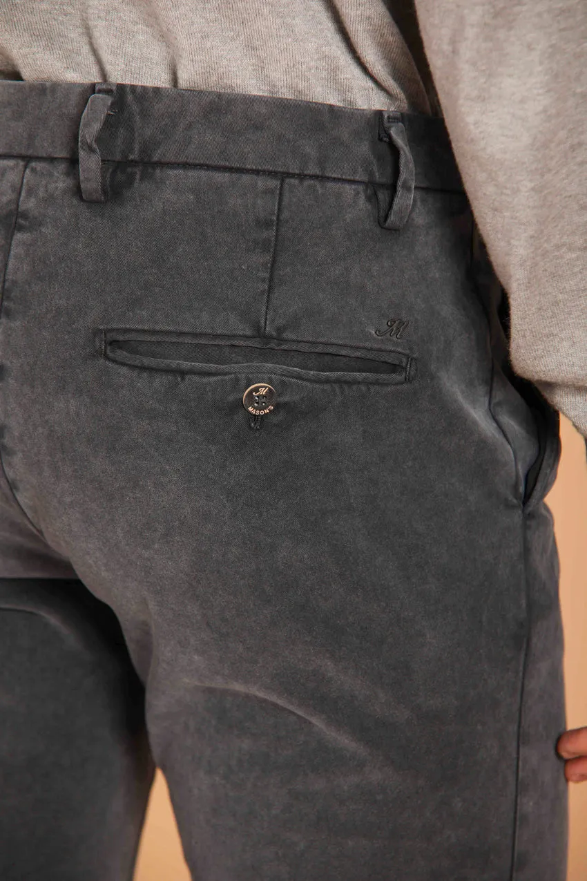Milano Essential men's chino pants in gabardine  stretch with special washing effect extra slim fit
