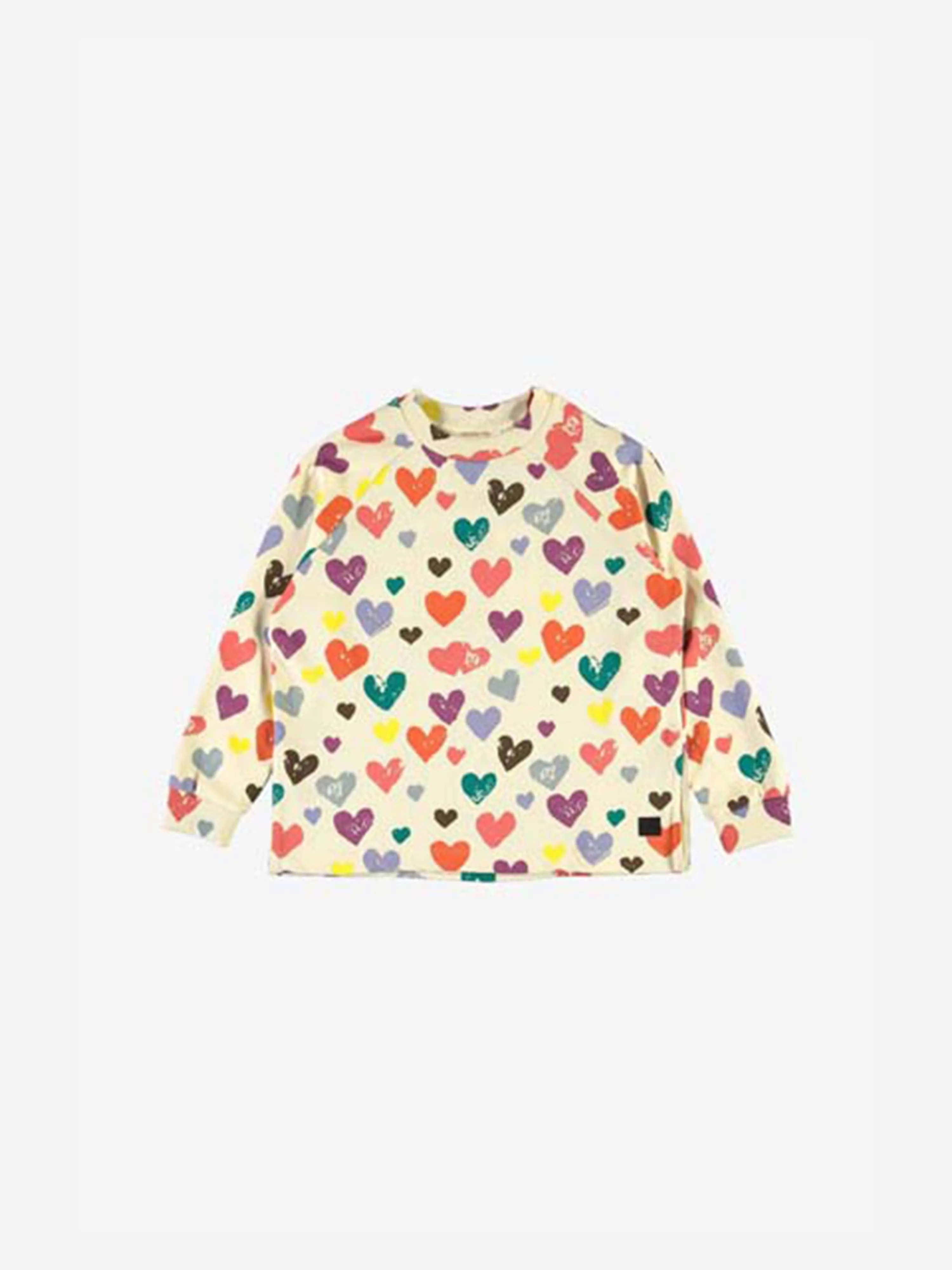 Molo Girls Cotton Mary Heart Print Sweater