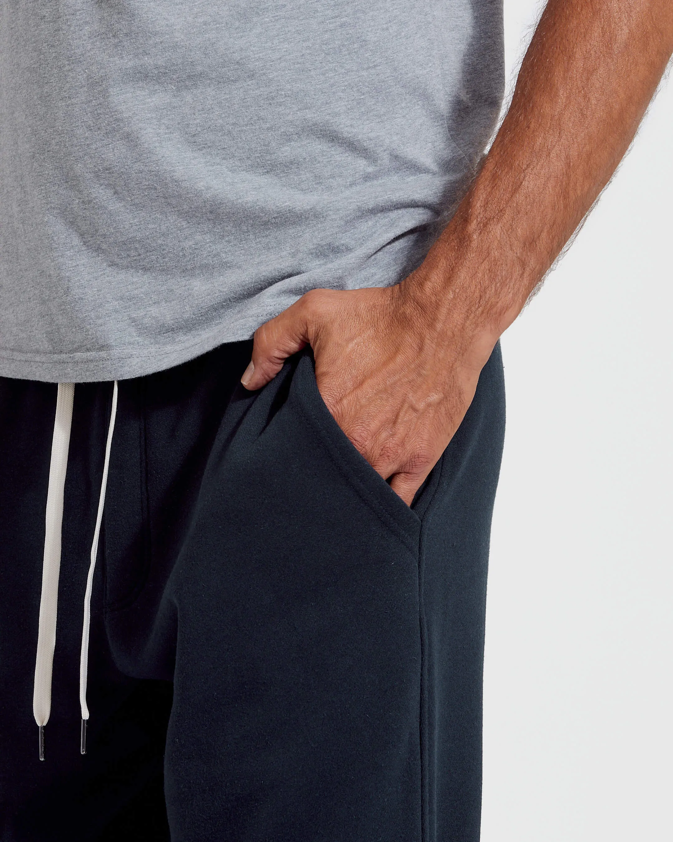 Navy Fleece French Terry Joggers