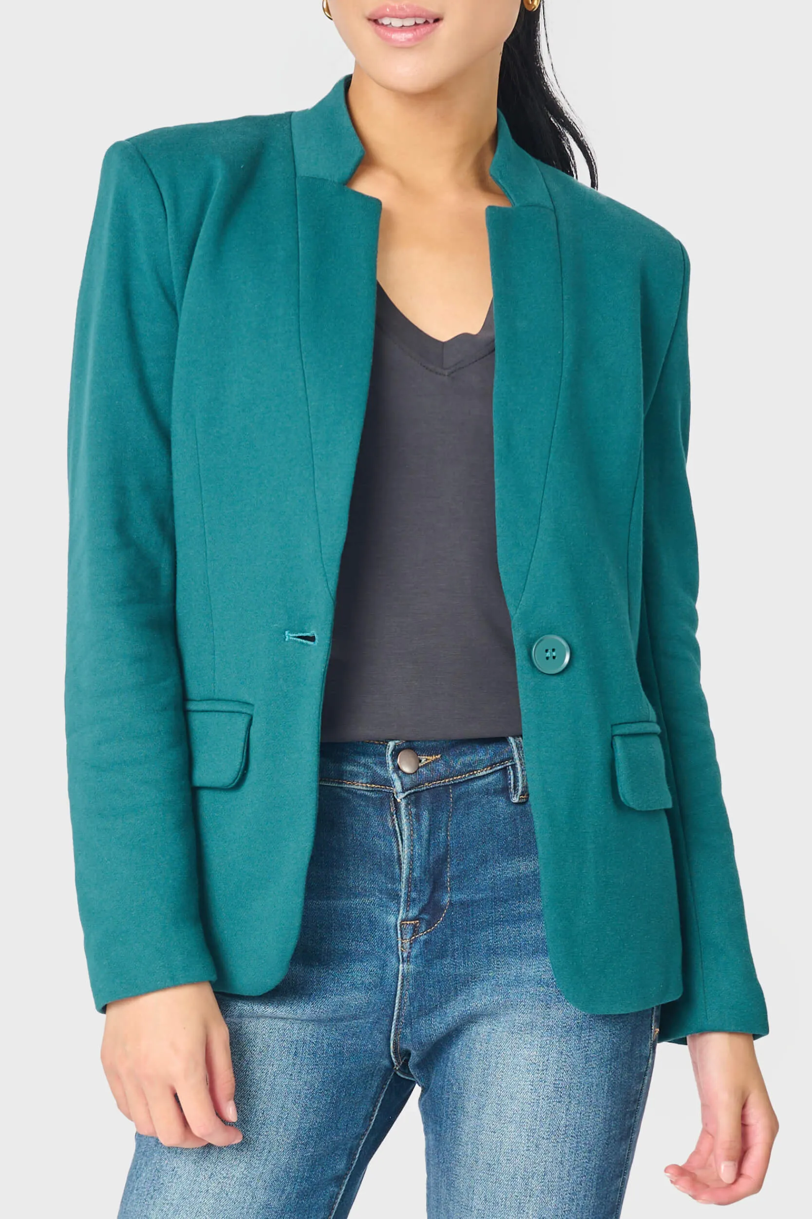 Notch Collar Blazer